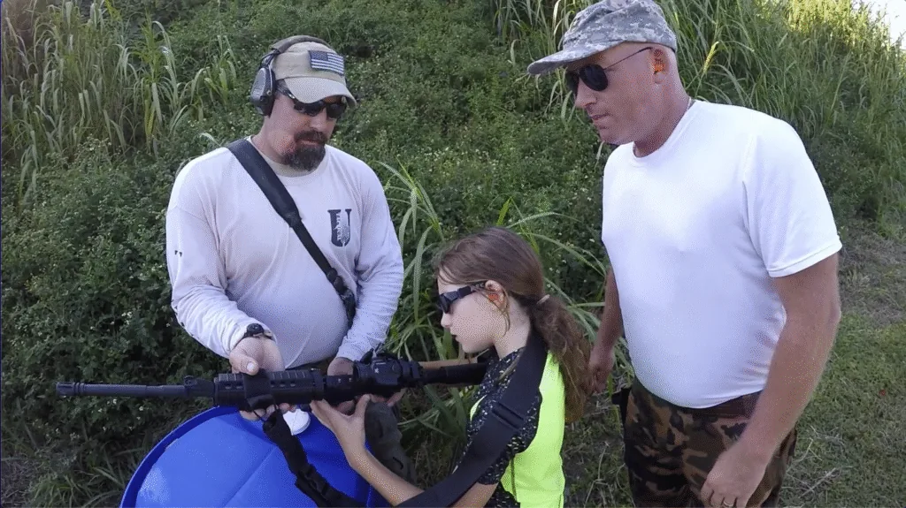 Firearm instructors teaching about rifle malfunctions